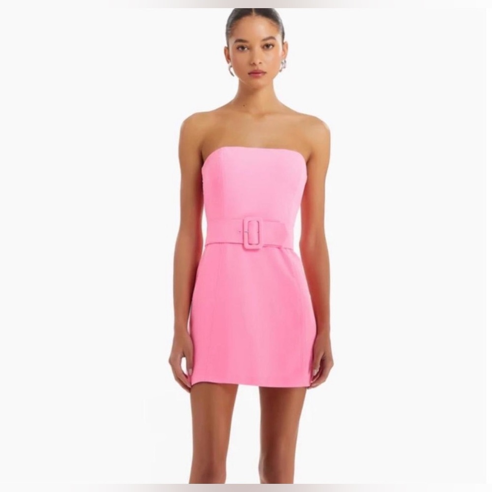 Amanda Uprichard FAE DRESS IN SHOCKING PINK size Small